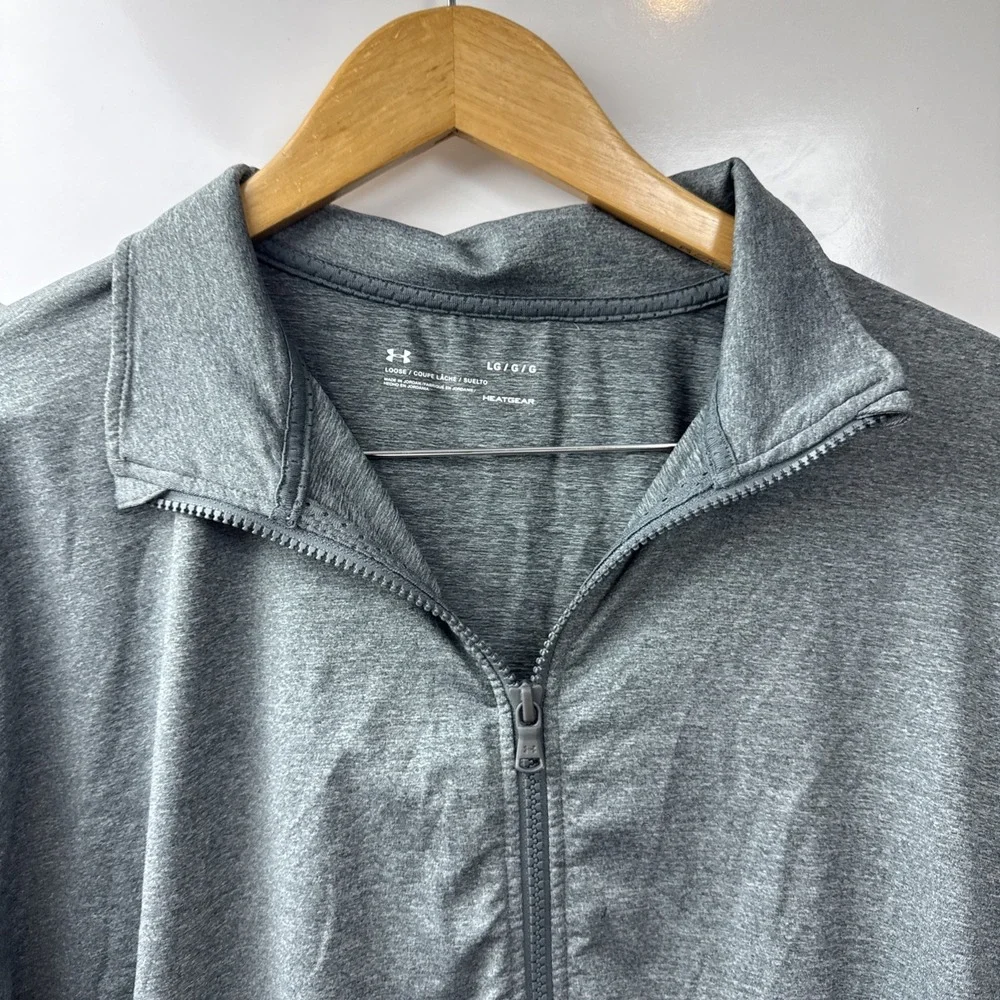 Under Armour Women Full Zip HeatGear Loose Gray Jacket, Large - Picture 2 of 11
